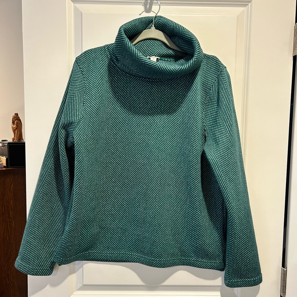 Green Herringbone Women's Fleece